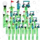24 Pcs Golf Bubble Wands Bulk Sports Birthday Party Decorations Mini Bubble Wands Mini Cart, Clubs, Ball, Red Flag for Golf Themed Party Favors Supplies Team Gift Bag Stuffers