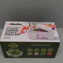 Mueller Pro-Series All-in-One, 12 Blade Mandoline Slicer for Kitchen, Food Chopper, Cucumber Slicer and Spiralizer, Cutter, Dicer, Grater, Gifts for Mom, Kitchen Essentials, White Sand/Green