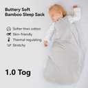BubblePanda Rayon Made from Bamboo Sleep Sack 12-18 Months 1.0 Tog Soft Toddler Sleeping Sack for Babies 2-Way Zipper Baby Wearable Blanket