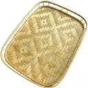 Rectangular Bamboo Wicker Serving Trays with Handles, Handwoven Coffee Trays for Coffee, Breakfast, Bread, Food, Dish and Decorative Tray for Dining Table (1)