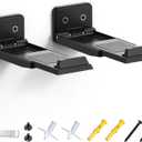 ELETIUO Soundbar Wall Mount Bracket for Samsung, LG, Sony, JBL, Vizio, Sonos and More, Depth Adjustable 3.5-6.1, Soundbar Shelf Under TV, Black