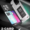 TORU CX Hybrid for iPhone 15 Pro Max Wallet Case | Dual Layer Slim Protective Hard Cover with Hidden 2-Credit Card Slot Holder - Blue