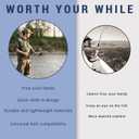 New Slide-in Fishing Rod Hip Holsters, Hands-Free Rod Holder for Fly & Bank Fishing, Quick Draw Waist Belt Inserte Pole Gear, Durable Adjustable Portable Fish Pole Holster (Black)