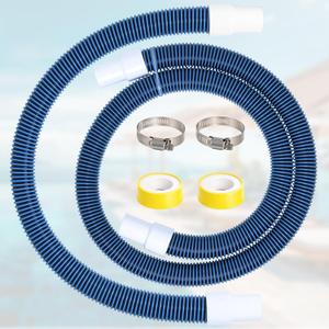 1 1/2" Swimming Pool Filter Hose for Above Ground Swimming Pool Vacuums with Hose Clamp 3FT 6FT (2 set)