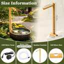36'' Natural Bamboo Fountain with Pump, Adjustable Split-Resistant Spout and Tubing Japanese Water Feature for Zen Outdoor Patios Landscaping Garden Decor (Traditional)
