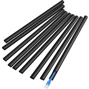 Delamu Wire Covers for Cords on Wall, 128in Cord Hider Cord Covers for Wires on Wall, Mini Cable Wire Hider, Self-Adhesive Easier Installation Cable Cover Organizer, W0.48 x H0.3in, Black