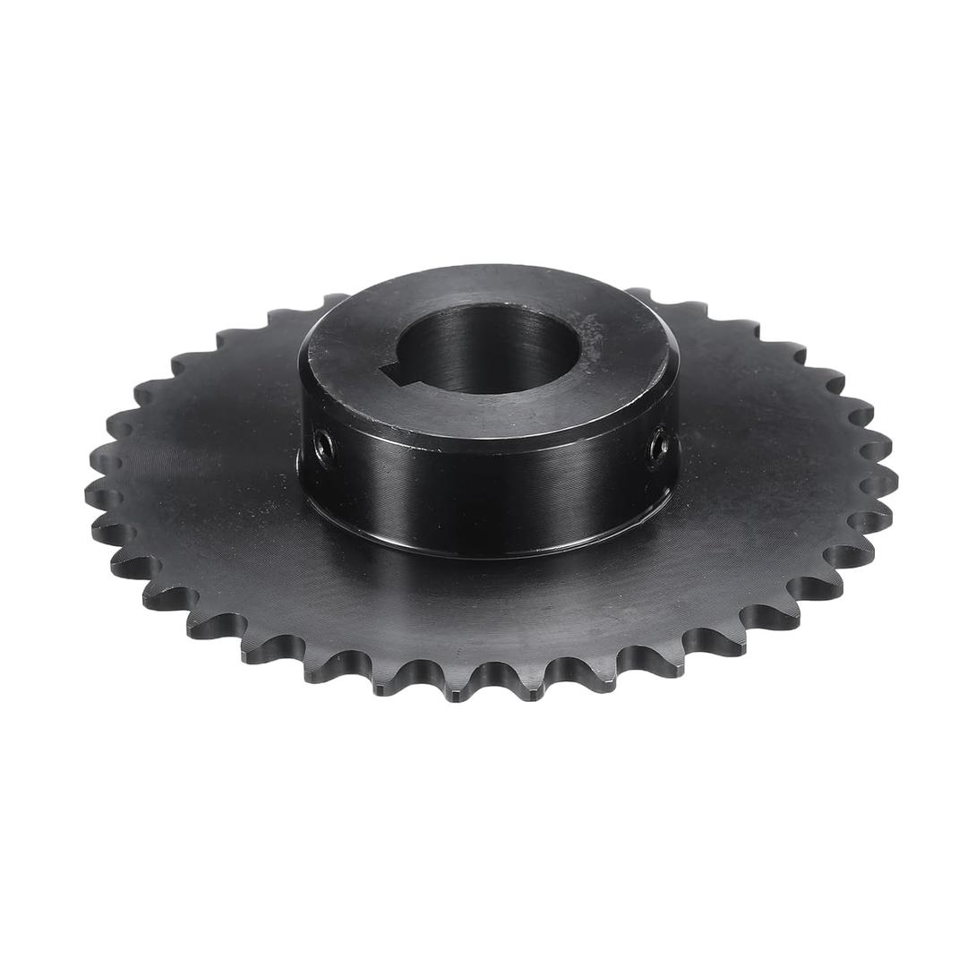 uxcell #35 Chain Roller Sprocket B Type, 1" Bore 36 Tooth Single Strand Chain Sprocket, Carbon Steel, Keyway with Set Screws