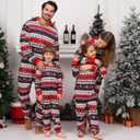 Christmas Onesie Pajamas Family Vacation Novelty One-piece Hooded Matching PJs Allover Pattern Sleepwear Nightwear (S)
