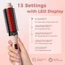 Infrared Thermal Brush, Dual Voltage Negative Ions Heated Round Brush, 1 1/2 Inch Straightener & Curling Iron Brush 2 in 5, Dual PTC Non-Blowing Thermal Round for Wome, Rose Pink