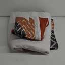 Dintszyayue Boho Quilt Set King Size 3 Pieces Aztec Texture Bedspread Coverlet Set Bohemian Quilt Bedding Set Microfiber Lightweight Bed Cover for All Seasons (Terracotta, 90"x103")