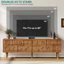 YITAHOME Mid Century Modern TV Stand for up to 80 Inch TV, Walnut, 70"