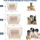 69.3"x69.3"x34.6" Extra Large Dog Playpen Indoor, Tall Puppy Playpen with Removable Roof, Sturdy Fabric Dog Pen for Medium to Large Pets, Spacious Hexagonal Pet Playpen Indoor for Comfort & Security