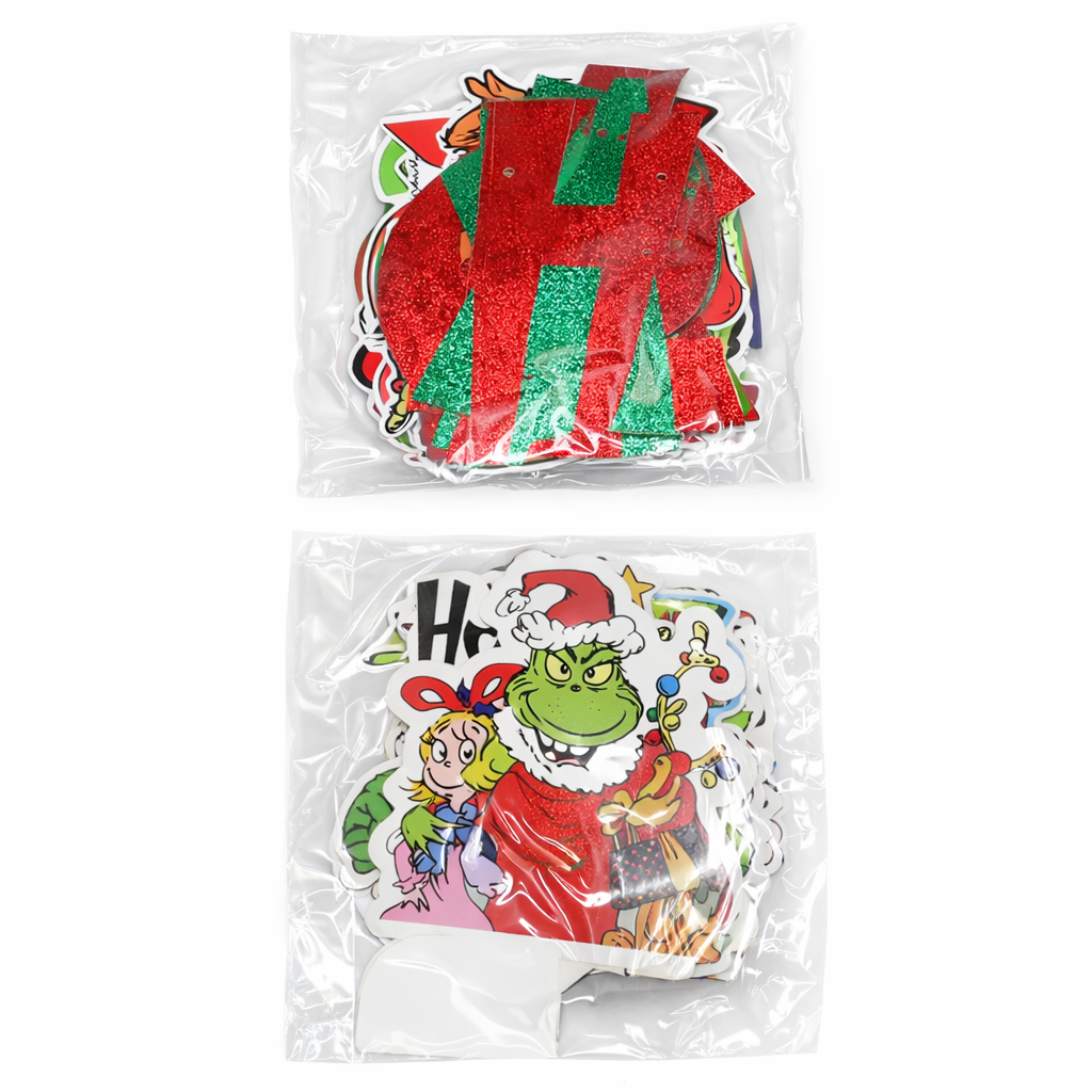 Christmas Birthday Decorations Red and Green Glitter Christmas Happy Birthday Banner Whoville Green Elf Winter Holiday Party Decor Fireplace Mantel Photo Props Backdrop