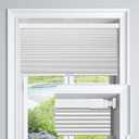 LazBlinds Cordless Cellular Shades, No Tools No Drill Blackout Honeycomb Shades Pleated Blinds for Windows, 26'' W x 36'' H, Silver White (Blackout-silver White)