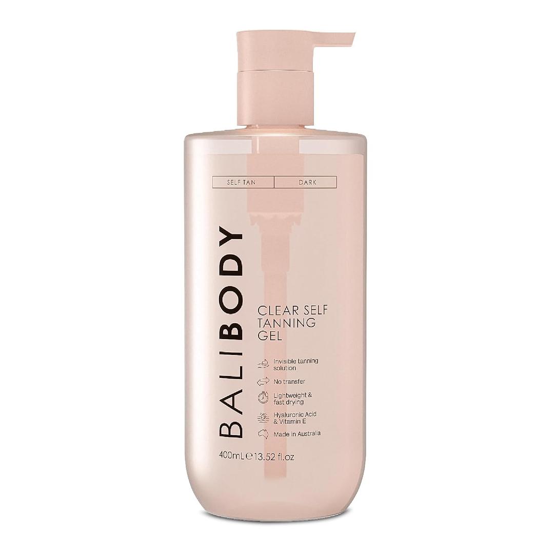 Bali Body Clear Self Tanning Gel Intensive, Streak-Free Glow | Hydrating with Hyaluronic Acid, Aloe Vera & Vitamin E Glow Your Own Way Tanning Gel, Fast-Drying, Transfer-Resistant, 400ml