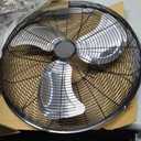 Amazon Basics 20" High Velocity Industrial Cooling Floor Fan with 3 Speeds, Tilt Head, ETL-Listed Safety Compliance, Metal Housing and Blades, for Commercial Space/Garage/Gym, 125W, Black