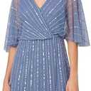 Adrianna Papell Women's Beaded Short Dress Size 16