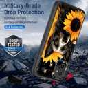 for Moto G Power 5G 2023 Case,Heavy Duty Dual Layer Hard PC & Soft Silicone Rugged Bumper Shockproof Protective Case for Motorola Moto G Power 5G 2023,American Flag Dog Sunflower