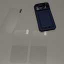 SSLOTSCASE for iPhone 17 Pro Max Case with 2X Screen Protector, Kickstand & Credit Card Holder & Sliding Lens Cover & Camera Stand & Wallet, Silicone Edge Protective Cover for iPhone 17 Pro Max, Blue