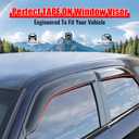 IKON MOTORSPORTS, Tape on External Window Visors Compatible with 2005-2010 Chrysler 300, 2005-2008 Dodge Magnum, Slim Style Acrylic Smoke Tinted 4PCS Sun Rain Shade Guard Wind Vent Air Deflector