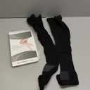 Medical Compression Thigh High Anti Embolism Stockings 15-20mmHg, for Edema, Varicose Veins, Swelling with Inspection Hole, Women & Men (X-Large, Black)