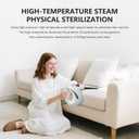 1200W Handheld Steam Cleaner, Portable Steamer for Cleaning with Detergent Container and Safety Lock, Pressurized Hand Held Steamer for Home, Kitchen, Bathroom, Car, Windows and Floors (gray)