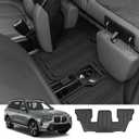 Custom for 2019-2025 2026 BMW X7 6 Seat Floor Mats 3 Rows Cargo Trunk Liner and 3rd Backrest Mtas All Weather TPE Protection Mats Fit BMW X7 40i 50i M Accessories (Only for X7 6 Seat Full Set)