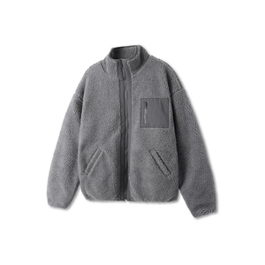 Women ' s Fashionable Full-Zip Fleece Coat, Long Sleeve, Loose Fit, Warm Coat with Pockets Up Oversized Soft Up Long Sleeve with Pockets Casual Everyday Wear Outdoor Hiking Warm Loungewear, Size Large