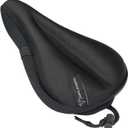 Temple Tape Ultra Gel Bike Seat Cushion - Extra Soft Bicycle Saddle Cover for Spin, Exercise Stationary Bikes and Outdoor Biking - Premium Accessories for Comfort While Cycling ("Premium Elite Series")