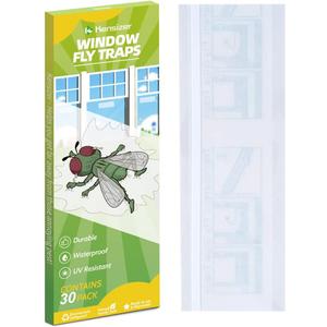 Kensizer 30-Pack Window Fly Traps for Indoors, Paper Sticky Strips, Fly Catcher Clear Windows Trap for Home, House Fly Killer Lady Bug Traps