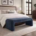 HomePop 48" Arch Channel Bench - Blue Velvet