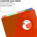 XUCHUN 8-Tab Binder Dividers with Pockets, Plastic Tab Dividers for 3 Ring Binder Organizer,3 Hole Sheet Protectorsh for US Letter Size in 0.5,1,2,3 inch Binders6 Sets (Multicolor)