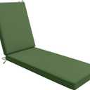 AAAAAcessories Outdoor Chaise Lounge Cushions, Waterproof, Fade-Resistant Patio Furniture Replacement Cushions, 80" x 26" x 3", Dark Moss Green