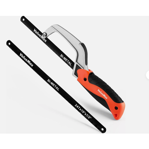 ValueMax Hacksaw, Mini Hack Saw with Extra 1 Piece Bi-Metal 10 Inch Blade, Aluminum Small Metal Saw for Wood, PVC, Iron, Copper, Compact Metal Cutter Tool for Tight Spaces & Small Objects