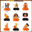 Basketball Party Supplies, Basketball Birthday Party Decorations Tableware Set,Include Honeycomb Centerpieces Table Decoration and Napkins,Cups,Plates,Banner,Tablecloth (Set B)