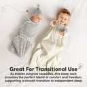 2-Pack Baby Sleep Sacks, Zipper Wearable Blanket - 0.5TOG Organic Cotton,Lightweight,Soft Cozy Toddler Sleeping Sack 6-12 months,Easy to Wear Large Newborn Transition Swaddles Sleepsacks(Ecru, M)