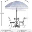 7.5Ft Patio Beach Umbrella with Fringe & Tassel, UPF50+ Push Button Tilt & Crank, Ideal for Garden, Lawn, Deck, Yard & Pool