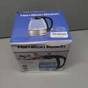 Hamilton Beach Glass Electric Tea Kettle, Water Boiler & Heater, 1 Liter, 1500 Watts for Fast Boiling, BPA Free, Cordless Serving, Auto-Shutoff & Boil-Dry Protection, Soft Blue LED (40930)