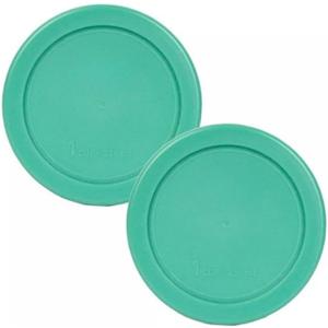 For Green Round Plastic Food Storage Replacement Lid (2-Pack)