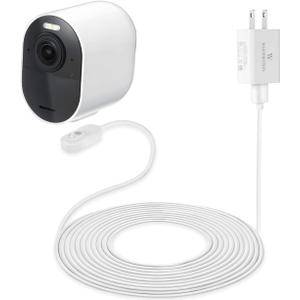6ft/1.8m Weatherproof Outdoor Charging Cable With Quick Charge Adapter Compatible With Arlo Ultra/Ultra 2/Pro 3/4/5s (White) (NOT Compatible With Arlo Essential Spotlight)