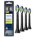 Philips Sonicare Genuine W DiamondClean Toothbrush Heads, 4 Brush Heads, Black, HX6064/95 (4 Count (Pack of 1))
