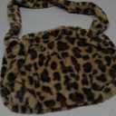 Girls Women Shoulder Clutch Purse Underarm Bag Fluffy Fuzzy Faux Fur Mini Cute Tote Handbag