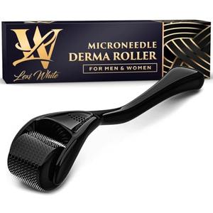 Derma Roller for Skin, Hair & Beard – Women and Men Titanium Microneedling Roller for Face & Scalp, Safe & Easy to Use 0.25mm 3 Pack