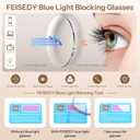 FEISEDY Progressive Multifocal Reading Glasses for Women Men Blue Light Blocking Near-Far Dual Use Sports Square Frame B0397 Grey, 2.0x
