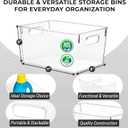 ClearSpace Clear Plastic Storage Bins Pantry Organizers & Storage Containers, Cabinet Organizer - Home Organization Must Haves for Kitchen, Laundry Room, Office, Closet, Garage & Freezer
