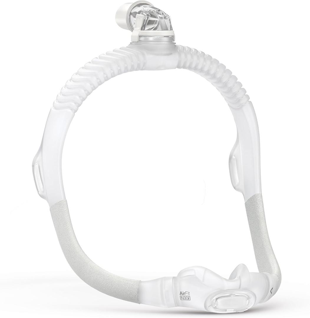 ResMed AirFit N30i Standard Frame System, Elbow & Nasal Cradle Cushion - For CPAP Mask - Replacement CPAP Accessories - Standard Frame / Medium Cushion (Medium (Pack of 1))