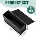 Kathfly 4 Pack PSA Graded Card Storage Box, Trading Card Storage Box, Slab Case for Sports Cards Collectors Investors, Compatible with PSA, SGC, 11.26 x 3.5 x 5.43 Inches, Black