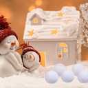 Supoice 50 Pack Snow Balls for Kids 3 Inch Large Snow Fight Balls Christmas & Winter Holiday Realistic Fake Snow Toys for Indoor, Outdoor Snow Fight, Toss Game