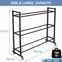 Medicine Ball Rack, Heavy Duty Medicine Ball Storage Stand, Rolling Med Ball Holder and Organizer for Home, Gym, Up to 35 cm