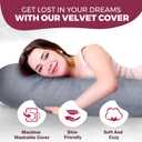 PILLANI Pregnancy Pillows for Sleeping 57-Inch Maternity Pillow for Pregnant Women with Removable Washable Cover Support for Back, Belly, Neck, Legs, and Hips V C U Shaped Full Body Pillow